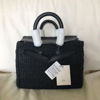 シー(SEA)のSEA S size 黒　かごbag かごバーキン　(かごバッグ/ストローバッグ)