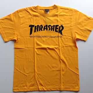 スラッシャー(THRASHER)のTHRASHER Tシャツ ゴールド Lサイズ スラッシャー スケボー(Tシャツ/カットソー(半袖/袖なし))