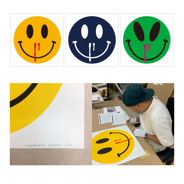 MADSAKI新作版画 「HAPPINESS OVERDOSE」3カラーセット