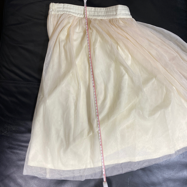 RyuRyu(リュリュ)の白ホワイトスカートチュールスカート レディースのスカート(ロングスカート)の商品写真