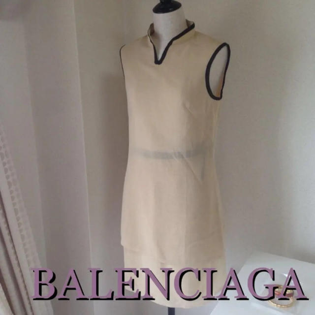 Balenciaga(バレンシアガ)の【美品】☆バレンシアガ ノースリーブ 38(S.M相当）セットアップ レディースのワンピース(ひざ丈ワンピース)の商品写真