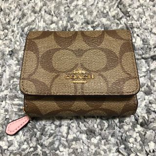 コーチ(COACH)のコーチ　三つ折り財布　ピンク(財布)