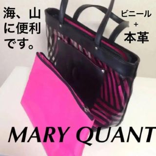 マリークワント(MARY QUANT)の【美品】☆MARY QUANT レザートートバック ミニバック鏡付き(トートバッグ)