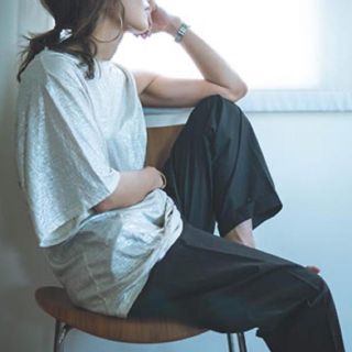 フィーニー(PHEENY)のPHEENY '20ss foiled linen asymmetry tops(Tシャツ(半袖/袖なし))