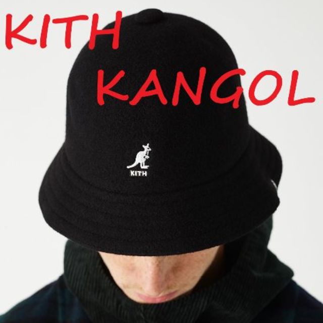 KITH Kangol Wool Casual Hat Black MMedium状態