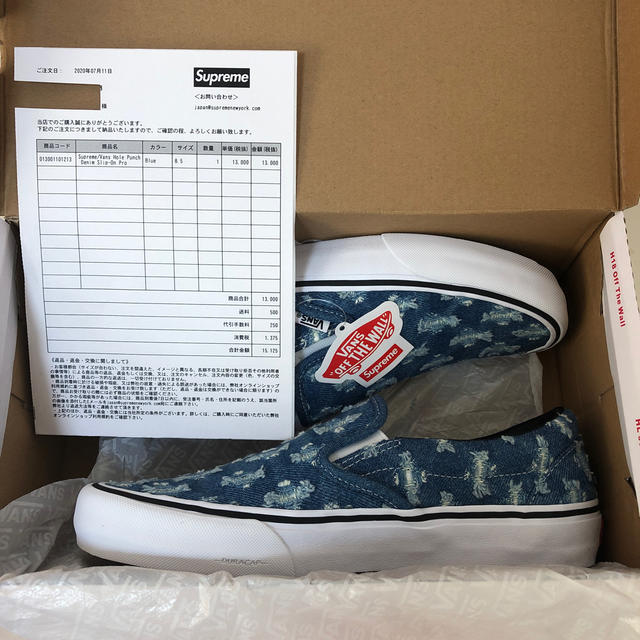 Supreme Vans Denim Slip-On SS20 26.5 新品