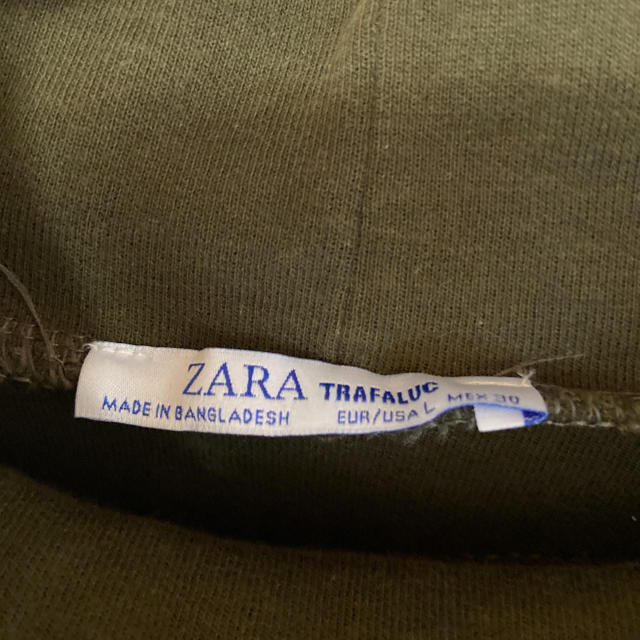 ZARA(ザラ)の専用商品！！！ZARA 半袖スエット プルオーバー　カーキ　Tシャツカットソー レディースのトップス(Tシャツ(半袖/袖なし))の商品写真