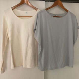 ユニクロ(UNIQLO)のユニクロ　カットソー 2点Lサイズ(Tシャツ(半袖/袖なし))