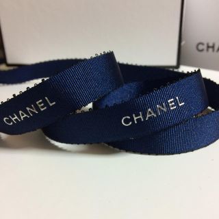 シャネル(CHANEL)のSale！CHANEL ラッピング リボン ネイビー 3m(ラッピング/包装)