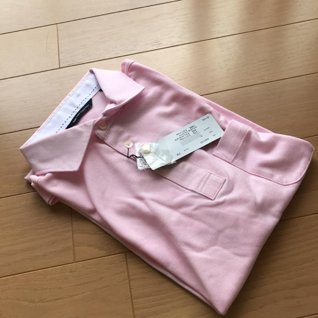 THE SUIT COMPANY(スーツカンパニー)のスーツカンパニー 半袖ビズポロ ピンク 鹿の子 カッタウェイ 新品 L メンズのトップス(ポロシャツ)の商品写真