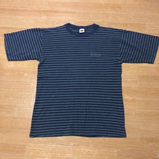 クイックシルバー(QUIKSILVER)の90s USA製 old QUIKSILVER 刺繍ロゴ ボーダーTシャツ L(Tシャツ/カットソー(半袖/袖なし))