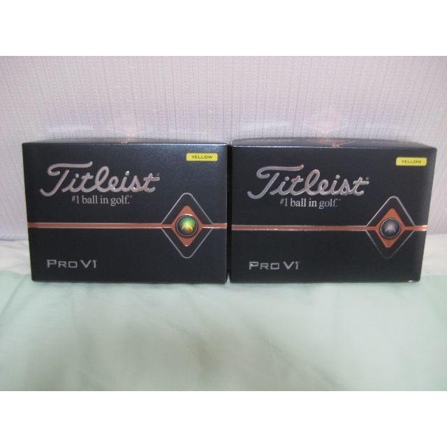 Titleist - ★タイトリスト ゴルフボール 2019 PRO V1 イエロー 2ダース