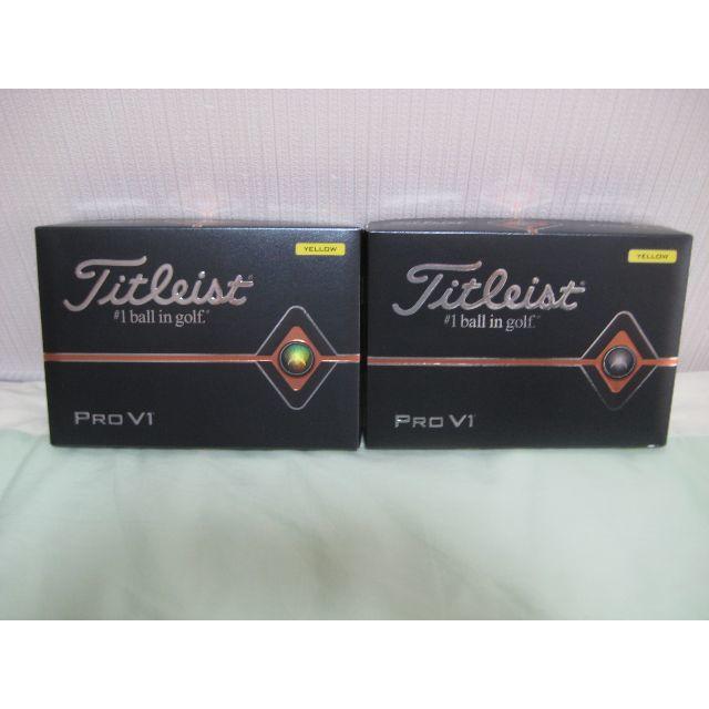 Titleist(タイトリスト)の★タイトリスト ゴルフボール 2019 PRO V1 イエロー 2ダース スポーツ/アウトドアのゴルフ(その他)の商品写真