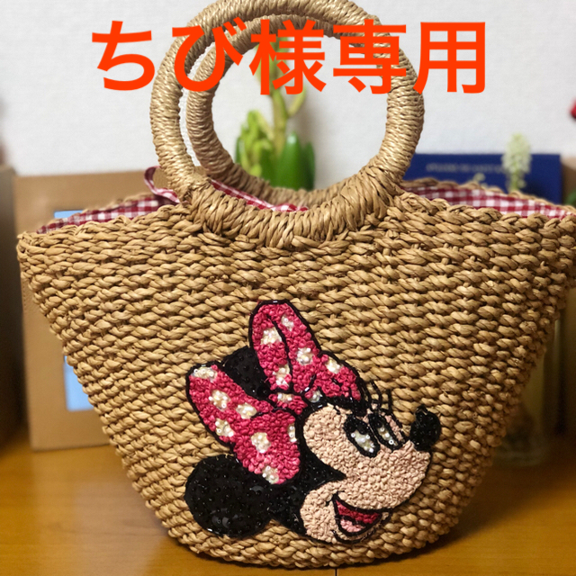 レディースBEAMS BOY / 40th別注 Disney ミニーマウスのカゴバッグ