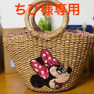 ビームスボーイ(BEAMS BOY)のBEAMS BOY / 40th別注 Disney ミニーマウスのカゴバッグ(かごバッグ/ストローバッグ)