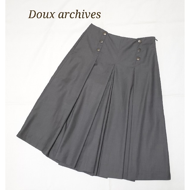 Doux archives(ドゥアルシーヴ)のDoux archives ガウチョパンツ グレー M レディースのパンツ(カジュアルパンツ)の商品写真