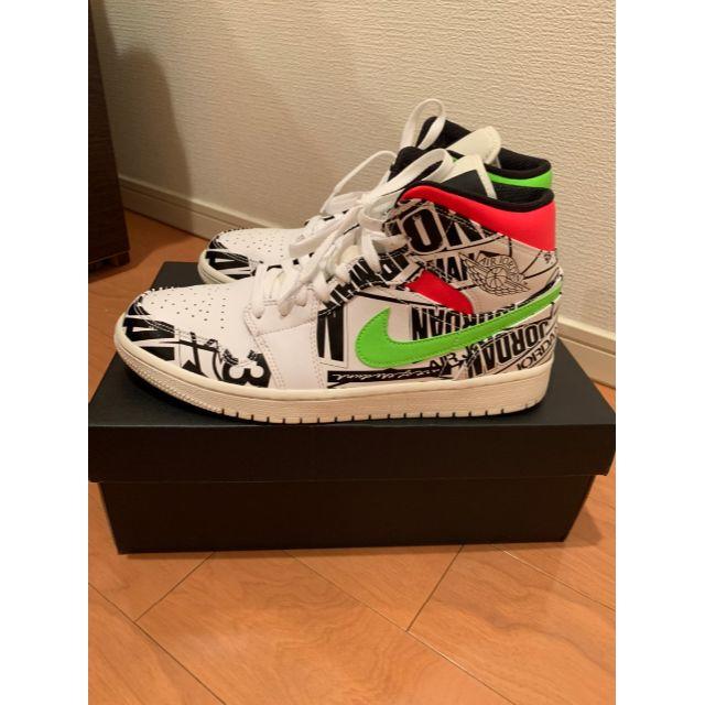 ジョーダン1 Mid All Over Logos