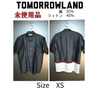 トゥモローランド(TOMORROWLAND)のトゥモローランド 切り返しシャツ　素材は麻55%　コットン45%(シャツ)