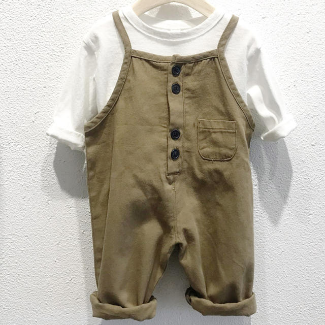 新品　コットンサロペット オールインワン  オーバーオール  女の子 男の子 キッズ/ベビー/マタニティのキッズ服女の子用(90cm~)(パンツ/スパッツ)の商品写真