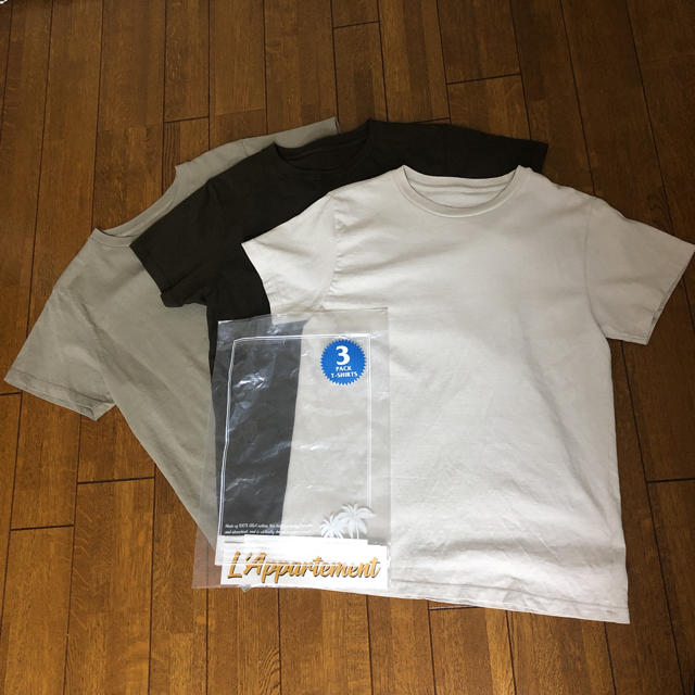 アパルトモン 3PACK T-SHIRTS Tシャツ シルバーC