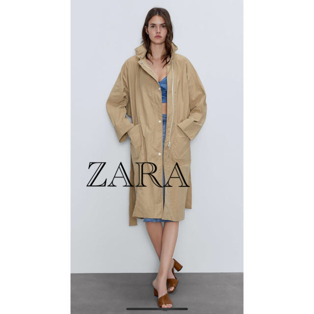 ZARA(ザラ)のZARA ロングレインコート レディースのファッション小物(レインコート)の商品写真