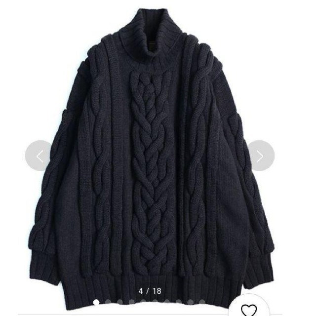 SHAREEF(シャリーフ)の新品未使用 shareef BIG CABLE  HIGH-NECK KNIT メンズのトップス(ニット/セーター)の商品写真