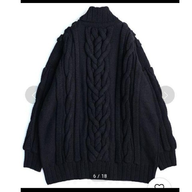 SHAREEF(シャリーフ)の新品未使用 shareef BIG CABLE  HIGH-NECK KNIT メンズのトップス(ニット/セーター)の商品写真