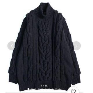 シャリーフ(SHAREEF)の新品未使用 shareef BIG CABLE  HIGH-NECK KNIT(ニット/セーター)