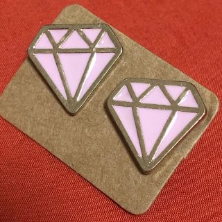 ココシュニック(COCOSHNIK)のダイヤモンド💎 ピンク イヤリング(イヤリング)