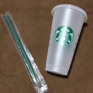 スターバックスコーヒー(Starbucks Coffee)の海外限定！スタバ リユーザブルカップゴールド★ストロー付き(グラス/カップ)