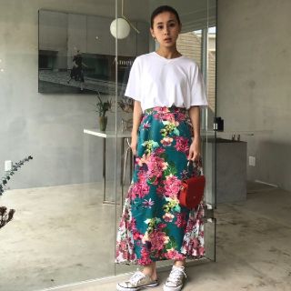 アメリヴィンテージ(Ameri VINTAGE)のAMERI vintage ARIANNA SIDE PLEATS SKIRT(ロングスカート)