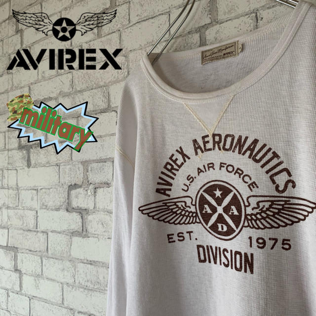 AVIREX(アヴィレックス)の【ミリタリー ♪】AVIREX アヴィレックス/ロンT クルーネック ワッフル メンズのトップス(Tシャツ/カットソー(七分/長袖))の商品写真