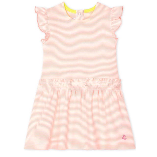 PETIT BATEAU(プチバトー)のプチバトー　新品タグ付きミラレ柄プリントワンピース　18m/81cm キッズ/ベビー/マタニティのベビー服(~85cm)(ワンピース)の商品写真