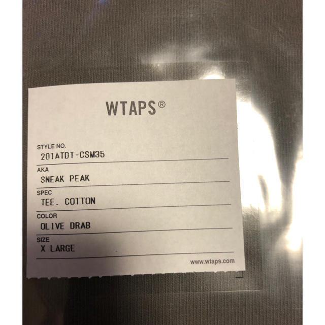 wtaps SNEAK PEAK / TEE. COTTON XL | www.fleettracktz.com