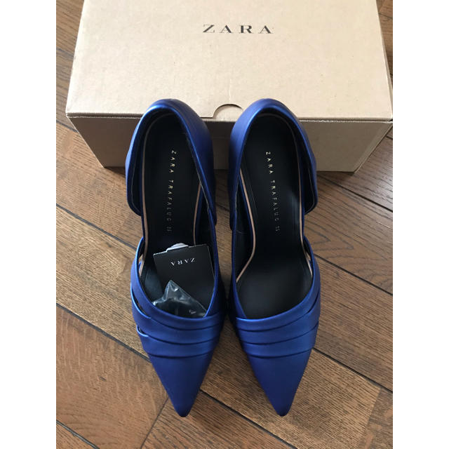 ZARA(ザラ)のZARA ハイヒール　ブルー レディースの靴/シューズ(ハイヒール/パンプス)の商品写真