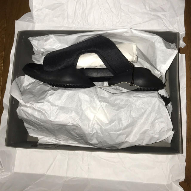 新品 40 RICK OWENS DRK SHDW サンダル 黒 6075