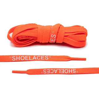 シューレース　靴紐　平紐　ライトオレンジ　120cm 一足分　左右異色可能(スニーカー)
