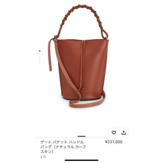 ロエベ(LOEWE)のお値下げ！LOEWE ゲートバケットハンドルバッグ(ショルダーバッグ)