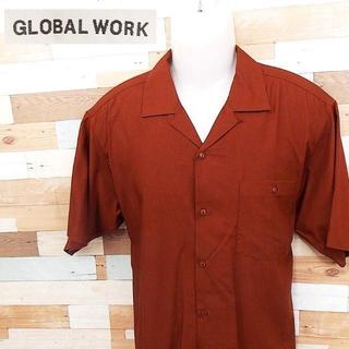 グローバルワーク(GLOBAL WORK)の【GLOBAL WORK】 美品 グローバルワーク 半袖ブラウンシャツ 無地 M(シャツ)