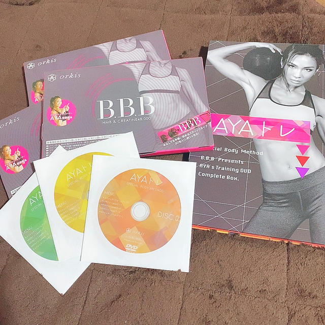 AYAトレ　B.B.B（トリプルビー）3箱＋DVD（ケース付き）DISC1〜4 コスメ/美容のダイエット(ダイエット食品)の商品写真