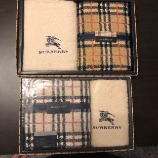 バーバリー(BURBERRY)のバーバリー　Burberry フェイスタオル、コットンブランケットセット(タオル/バス用品)