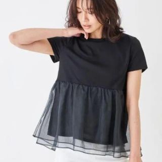 ザラ(ZARA)のノスタルジア オーガンジー トップス Tシャツ(カットソー(半袖/袖なし))