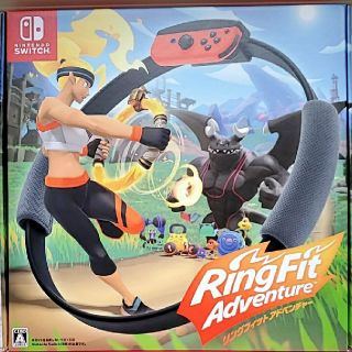 ニンテンドースイッチ(Nintendo Switch)のリングフィットアドベンチャー パッケージ 新品 未開封(携帯用ゲームソフト)