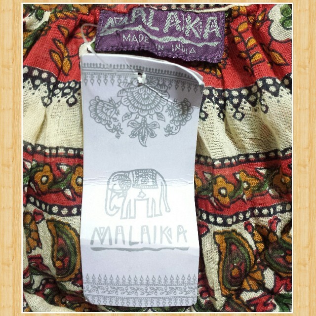 MALAIKA(マライカ)のMALAIKA マライカ 新品 クリンクルスカート エスニックファッション レディースのスカート(ひざ丈スカート)の商品写真