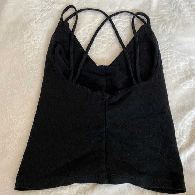 Brandy Melville(ブランディーメルビル)のブランディメルビルBrandy Melville ブラックタンクトップ レディースのトップス(タンクトップ)の商品写真