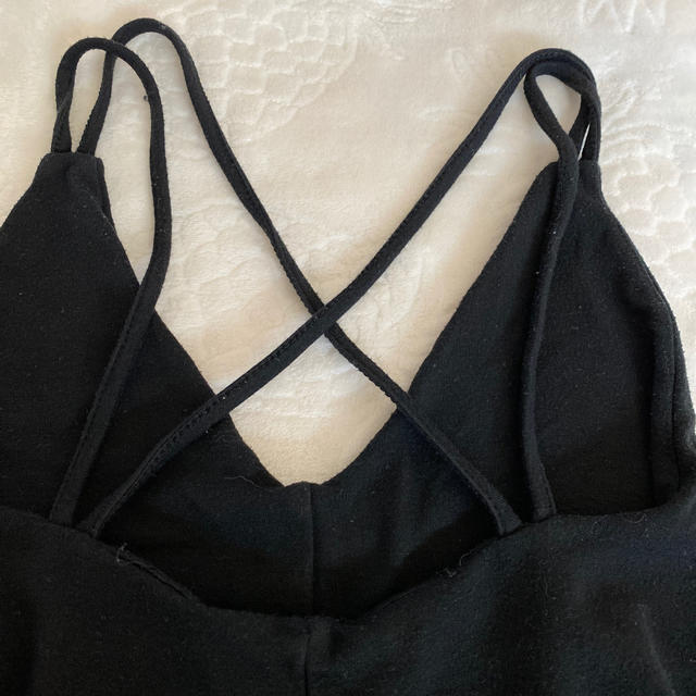 Brandy Melville(ブランディーメルビル)のブランディメルビルBrandy Melville ブラックタンクトップ レディースのトップス(タンクトップ)の商品写真