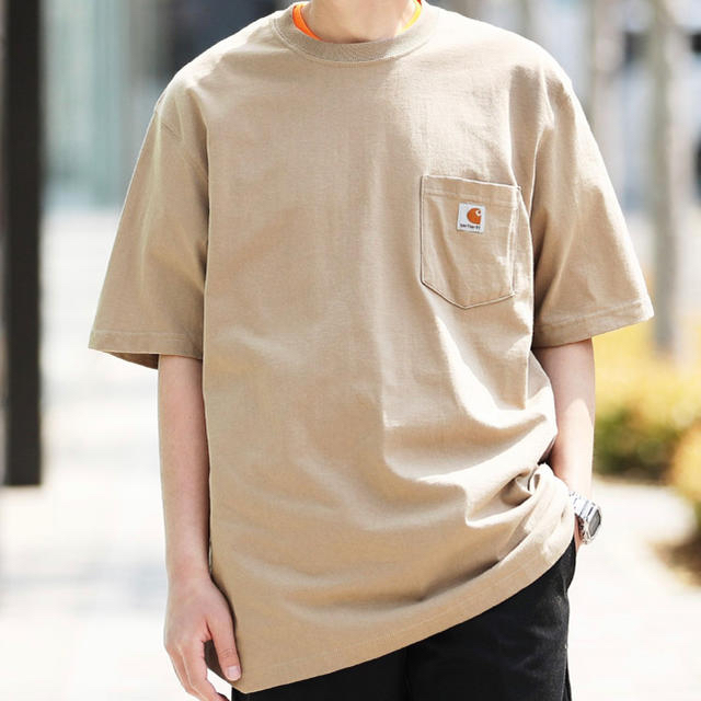 carhartt(カーハート)の【新品、未使用】カーハート　K87 定番　Tシャツ　半袖　Sサイズ　デザート メンズのトップス(Tシャツ/カットソー(半袖/袖なし))の商品写真