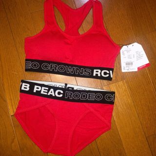 ロデオクラウンズ(RODEO CROWNS)の【値下げ中】ロデオクラウンズPEACコラボ Sサイズ ブラ&ショーツセット(ブラ&ショーツセット)