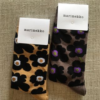 マリメッコ(marimekko)のマリメッコ　フリーサイズ　23.5 24.5 花柄(ソックス)