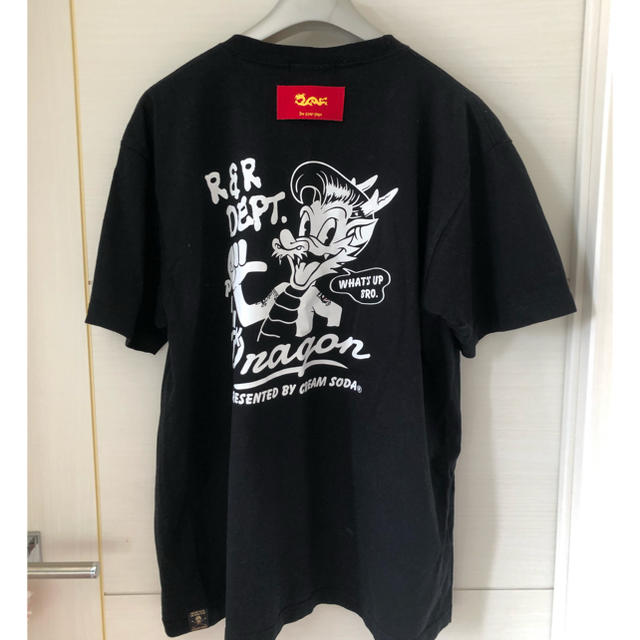 CREAM SODA ピンクドラゴンＴシャツ　XL メンズのトップス(Tシャツ/カットソー(半袖/袖なし))の商品写真